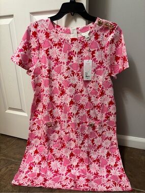 Lilly Pulitzer Pink and Red Heart & Floral Girls' Nightgown